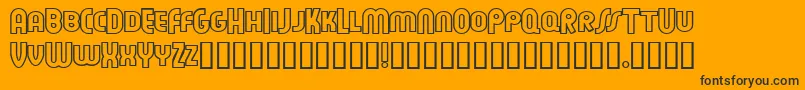 Feueon Font – Black Fonts on Orange Background