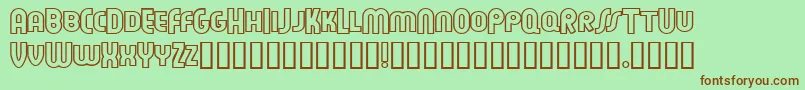 Feueon-fontti – ruskeat fontit vihreällä taustalla