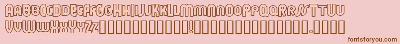 Feueon Font – Brown Fonts on Pink Background