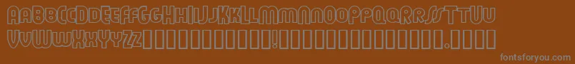 Feueon-fontti – harmaat kirjasimet ruskealla taustalla