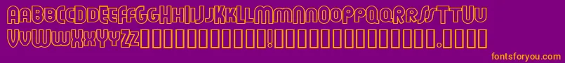 Feueon Font – Orange Fonts on Purple Background