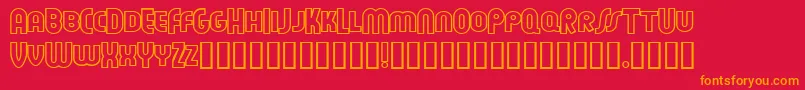 Feueon Font – Orange Fonts on Red Background