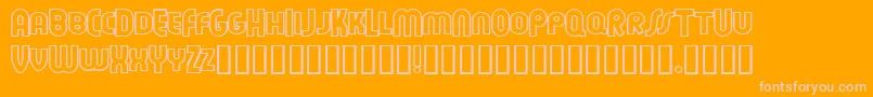 Feueon Font – Pink Fonts on Orange Background