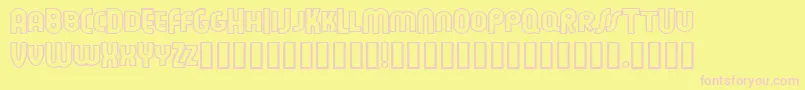 Feueon-fontti – vaaleanpunaiset fontit keltaisella taustalla