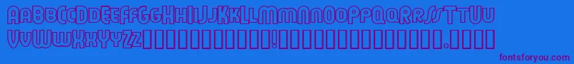 Feueon Font – Purple Fonts on Blue Background