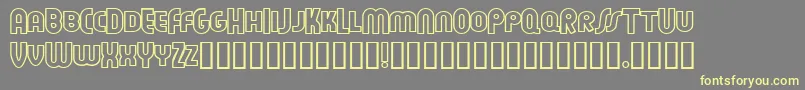 Feueon Font – Yellow Fonts on Gray Background