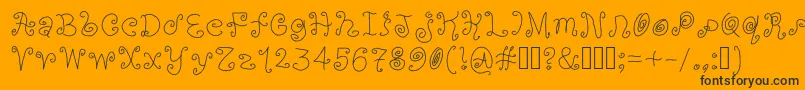 Orange ffy Font – Black Fonts on Orange Background