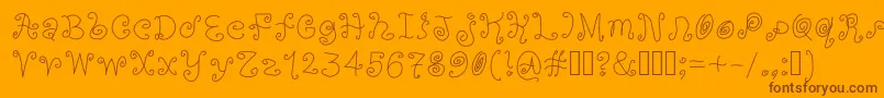 Orange ffy Font – Brown Fonts on Orange Background