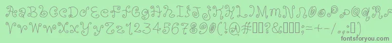 Orange ffy Font – Gray Fonts on Green Background