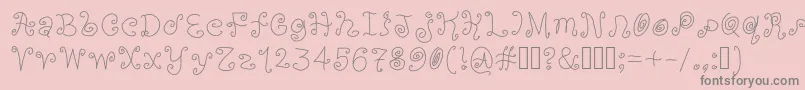 Orange ffy Font – Gray Fonts on Pink Background