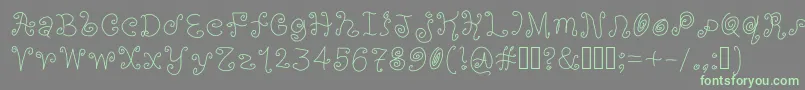 Orange ffy Font – Green Fonts on Gray Background
