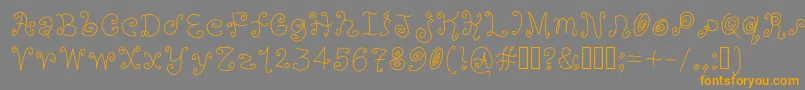 Orange ffy Font – Orange Fonts on Gray Background