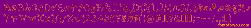 Orange ffy Font – Orange Fonts on Purple Background