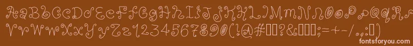 Orange ffy Font – Pink Fonts on Brown Background