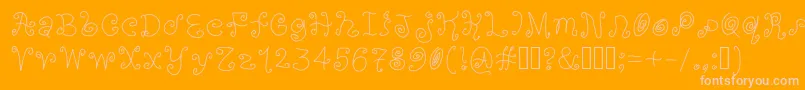 Orange ffy Font – Pink Fonts on Orange Background