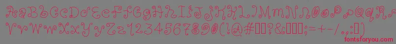 Orange ffy Font – Red Fonts on Gray Background