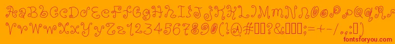 Czcionka Orange ffy – czerwone czcionki na pomarańczowym tle