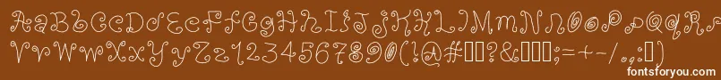 Orange ffy Font – White Fonts on Brown Background