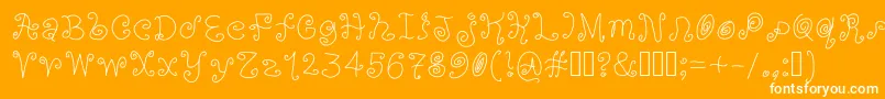 Orange ffy Font – White Fonts on Orange Background