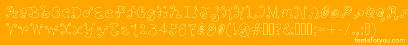 Orange ffy Font – Yellow Fonts on Orange Background