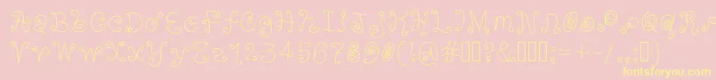 Orange ffy Font – Yellow Fonts on Pink Background