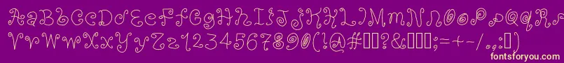 Orange ffy Font – Yellow Fonts on Purple Background