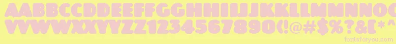 JaspertitulrndnordRegular-Schriftart – Rosa Schriften auf gelbem Hintergrund