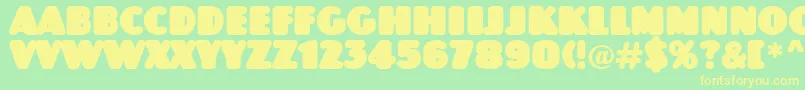 JaspertitulrndnordRegular Font – Yellow Fonts on Green Background