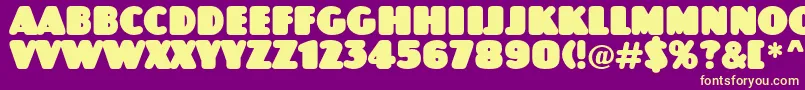 JaspertitulrndnordRegular Font – Yellow Fonts on Purple Background