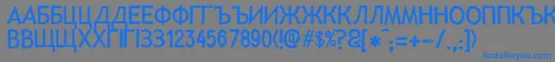 フォントLllisa – 灰色の背景に青い文字