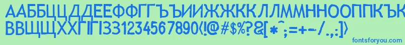 Lllisa Font – Blue Fonts on Green Background