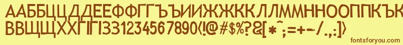 Lllisa Font – Brown Fonts on Yellow Background
