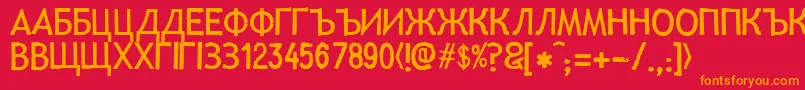 Lllisa Font – Orange Fonts on Red Background