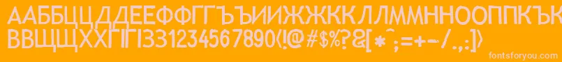 Lllisa Font – Pink Fonts on Orange Background