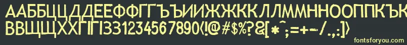 Lllisa Font – Yellow Fonts on Black Background