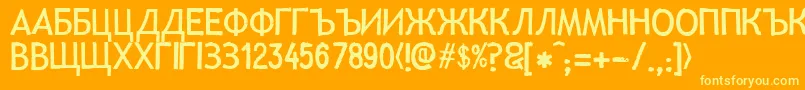 Lllisa Font – Yellow Fonts on Orange Background