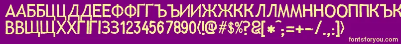 Lllisa Font – Yellow Fonts on Purple Background