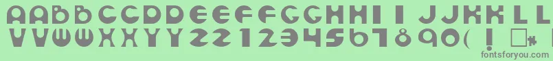 EsmondRegular Font – Gray Fonts on Green Background