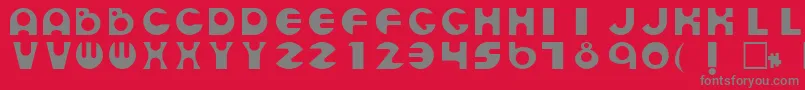 EsmondRegular Font – Gray Fonts on Red Background