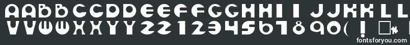 フォントEsmondRegular – 黒い背景に白い文字