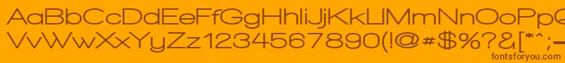 WalkwayExpandUltrabold-fontti – ruskeat fontit oranssilla taustalla