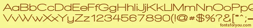WalkwayExpandUltrabold Font – Brown Fonts on Yellow Background