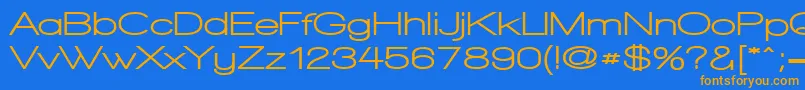 WalkwayExpandUltrabold Font – Orange Fonts on Blue Background