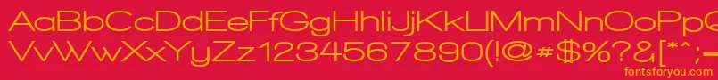 WalkwayExpandUltrabold Font – Orange Fonts on Red Background