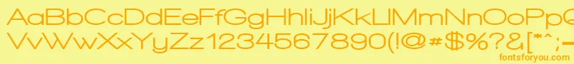 WalkwayExpandUltrabold Font – Orange Fonts on Yellow Background