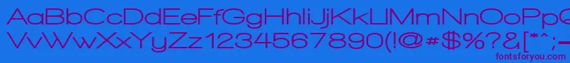 WalkwayExpandUltrabold Font – Purple Fonts on Blue Background