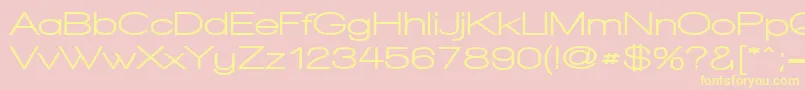 WalkwayExpandUltrabold-Schriftart – Gelbe Schriften auf rosa Hintergrund