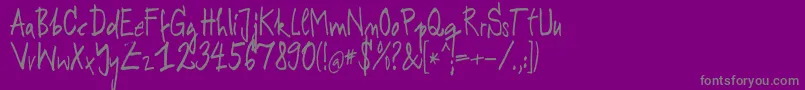 Fonte Rodek – fontes cinzas em um fundo violeta