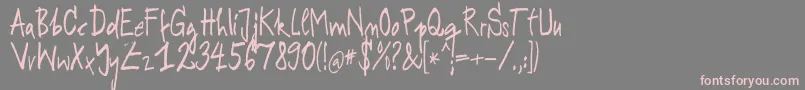 Weitere Informationen zur Rodek-Schriftart Rodek-Schriftart – Rosa Schriften auf grauem Hintergrund