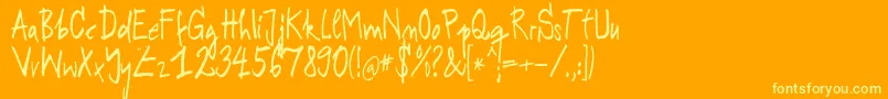 Rodek Font – Yellow Fonts on Orange Background